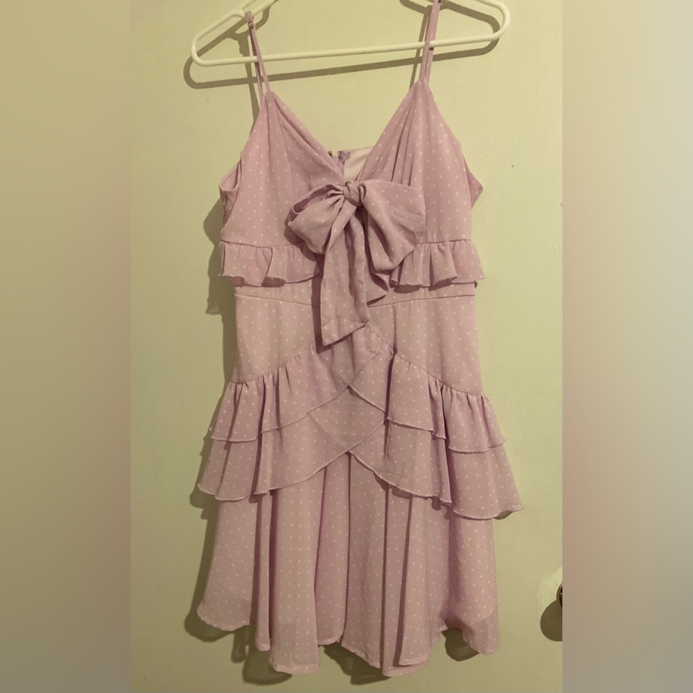 Lilac Polka-Dot Dress